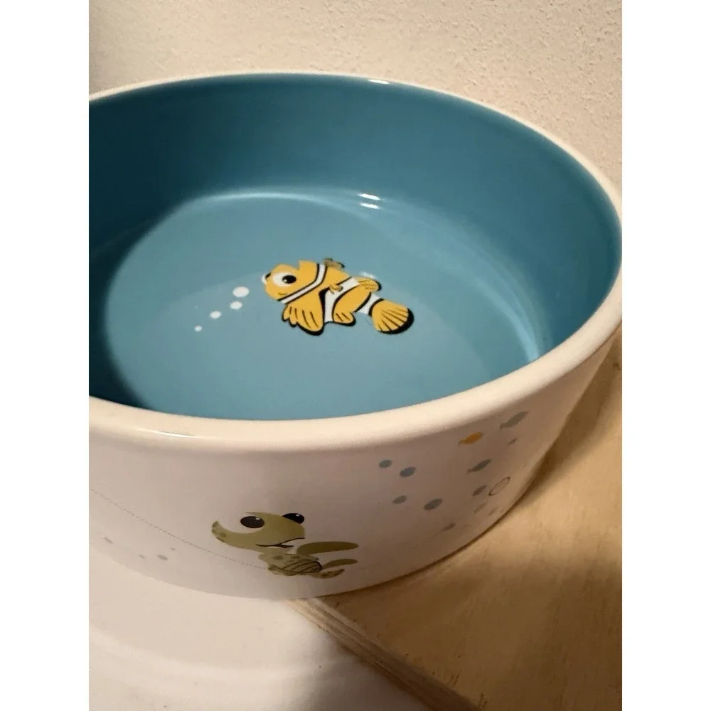 Pixar Finding Nemo themed ceramic dog and cat bowl